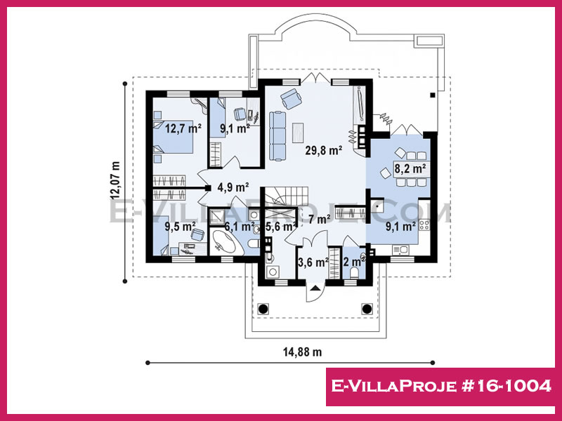 Ev Villa Proje #16 - 1004 Çelik Ev Projesi - Görsel 2