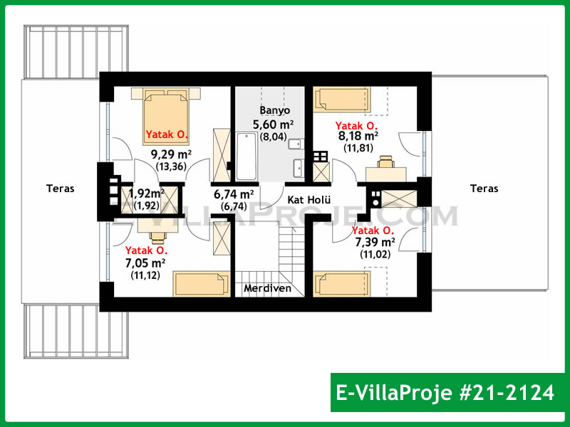Ev Villa Proje #21 - 2124 Çelik Ev Projesi - Görsel 3