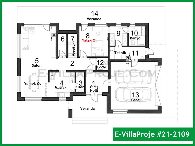Ev Villa Proje #21 - 2109 Çelik Ev Projesi - Görsel 2