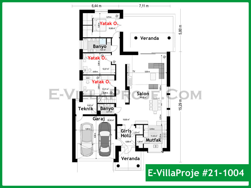 Ev Villa Proje #21 - 1004 Çelik Ev Projesi - Görsel 2