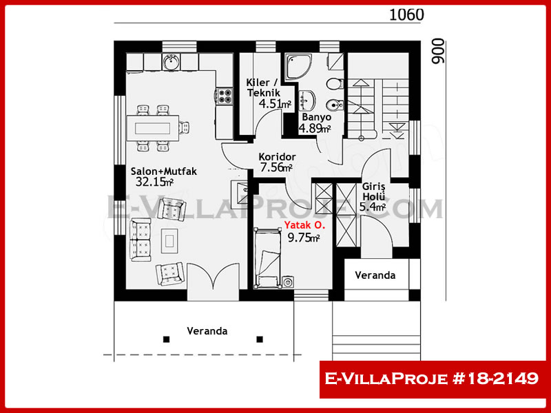 Ev Villa Proje #18 - 2149 Çelik Ev Projesi - Görsel 2