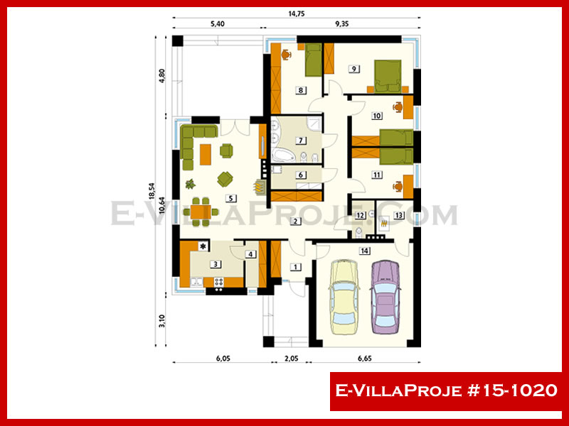 Ev Villa Proje #15 - 1020 Çelik Ev Projesi - Görsel 2
