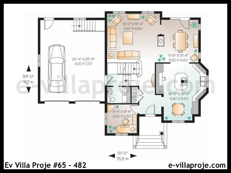 Ev Villa Proje #65 - 482 Çelik Ev Projesi - Görsel 2