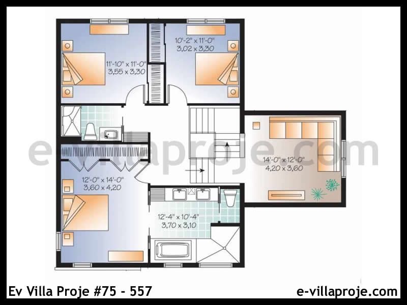 Ev Villa Proje #75 - 557 Çelik Ev Projesi - Görsel 3