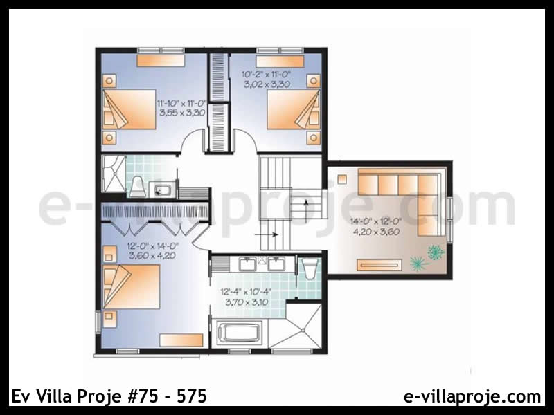 Ev Villa Proje #75 - 575 Çelik Ev Projesi - Görsel 3