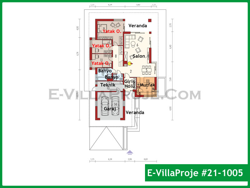 Ev Villa Proje #21 - 1005 Çelik Ev Projesi - Görsel 2