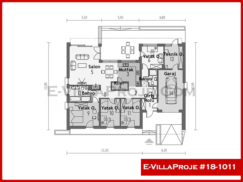 Ev Villa Proje #18 - 1011 Çelik Ev Projesi - Görsel 2