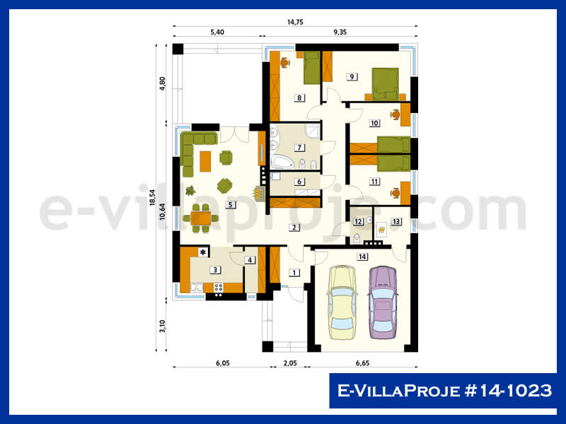 Ev Villa Proje #14 - 1023 Çelik Ev Projesi - Görsel 2