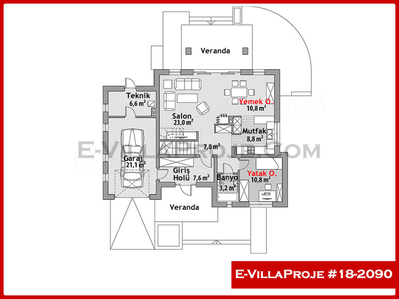 Ev Villa Proje #18 - 2090 Çelik Ev Projesi - Görsel 2