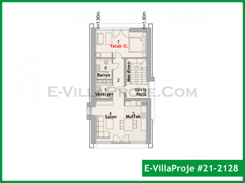 Ev Villa Proje #21 - 2128 Çelik Ev Projesi - Görsel 2