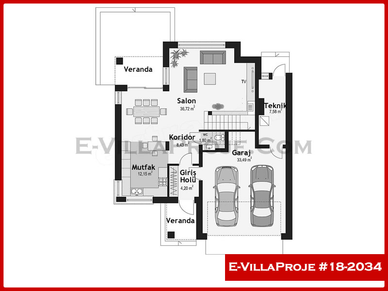 Ev Villa Proje #18 - 2034 Çelik Ev Projesi - Görsel 2