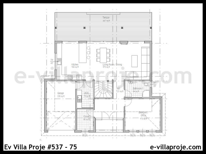 Ev Villa Proje #537 - 75 Çelik Ev Projesi - Görsel 2