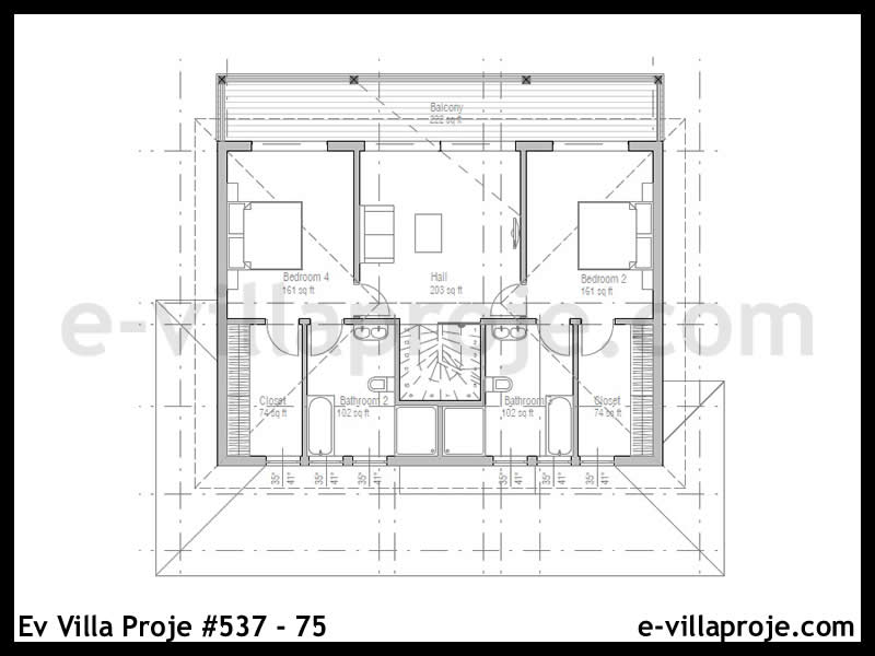 Ev Villa Proje #537 - 75 Çelik Ev Projesi - Görsel 3