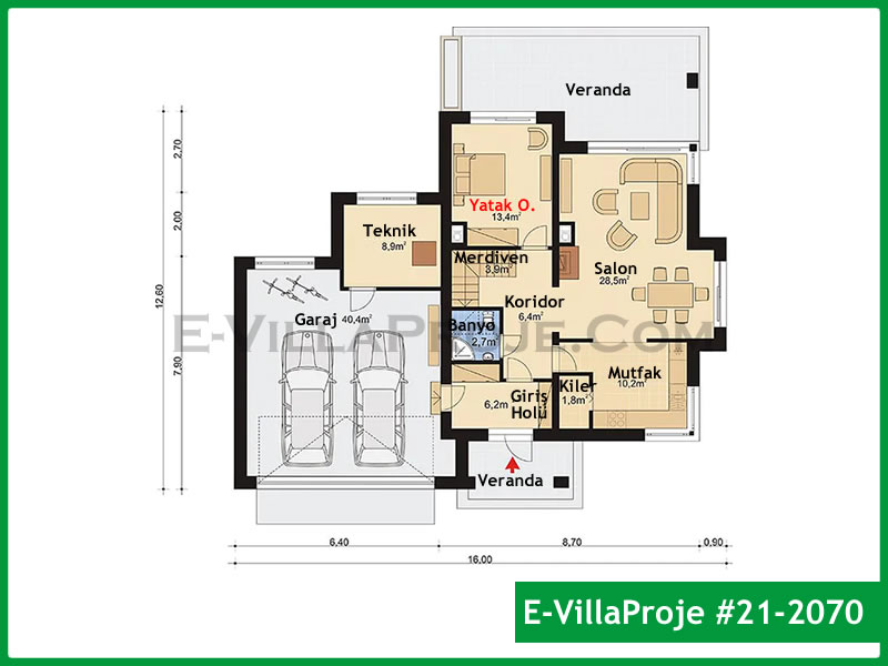 Ev Villa Proje #21 - 2070 Çelik Ev Projesi - Görsel 2
