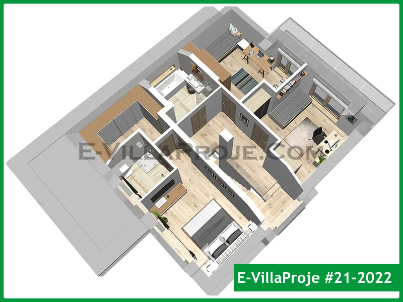 Ev Villa Proje #21 - 2022 Çelik Ev Projesi - Görsel 13