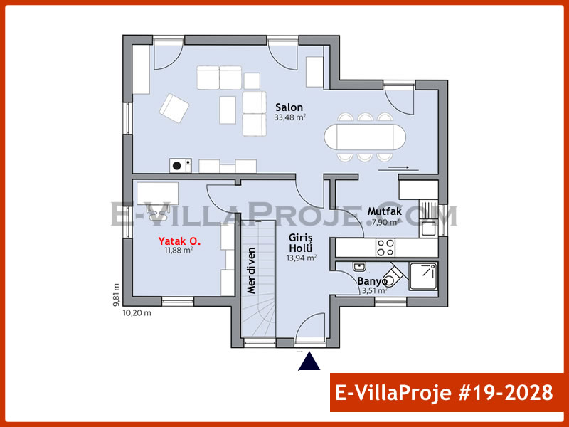 Ev Villa Proje #19 - 2028 Çelik Ev Projesi - Görsel 2