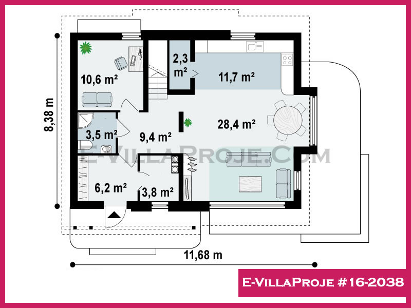 Ev Villa Proje #16 - 2038 Çelik Ev Projesi - Görsel 2