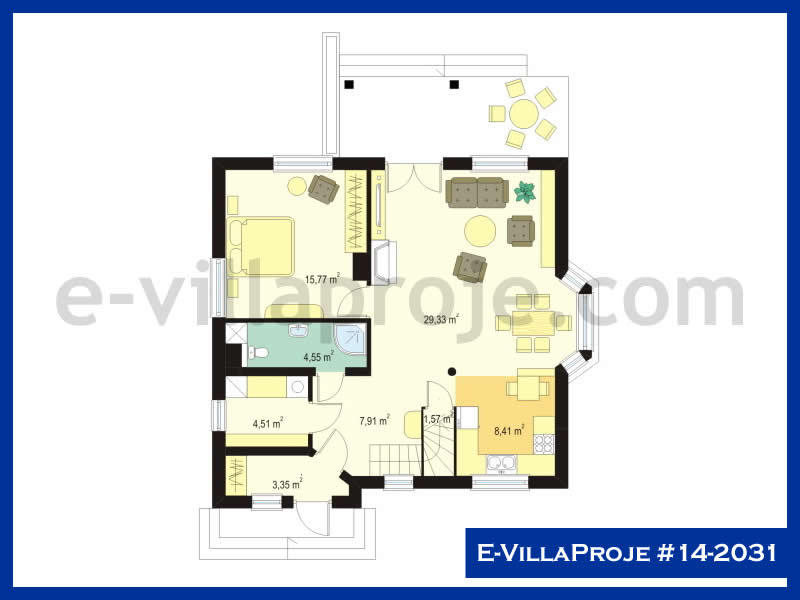 Ev Villa Proje #14 - 2031 Çelik Ev Projesi - Görsel 2
