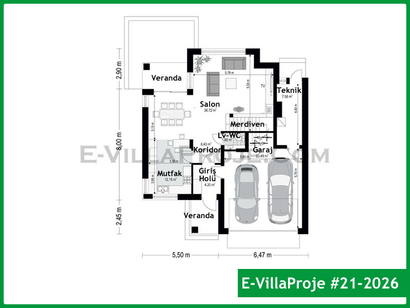 Ev Villa Proje #21 - 2026 Çelik Ev Projesi - Görsel 2