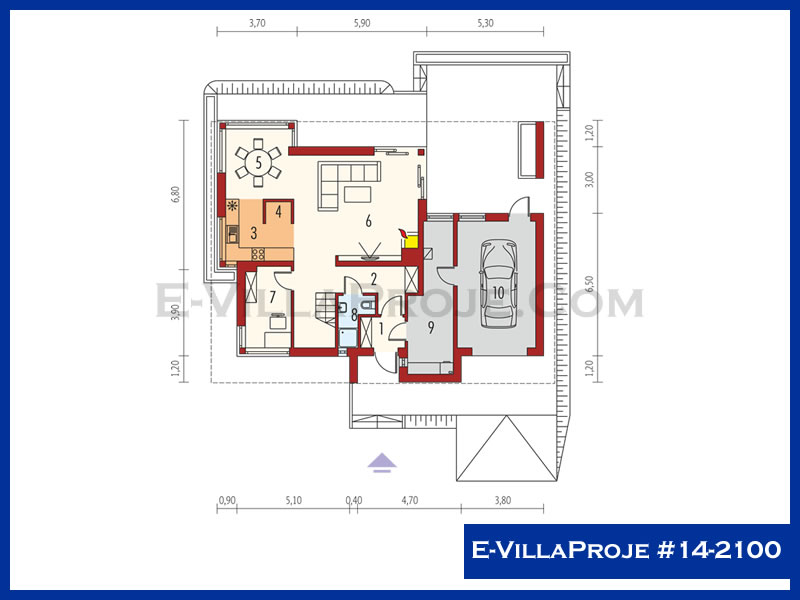Ev Villa Proje #14 - 2100 Çelik Ev Projesi - Görsel 2