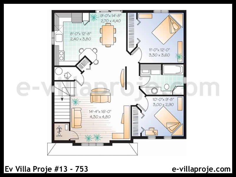 Ev Villa Proje #13 - 753 Çelik Ev Projesi - Görsel 3