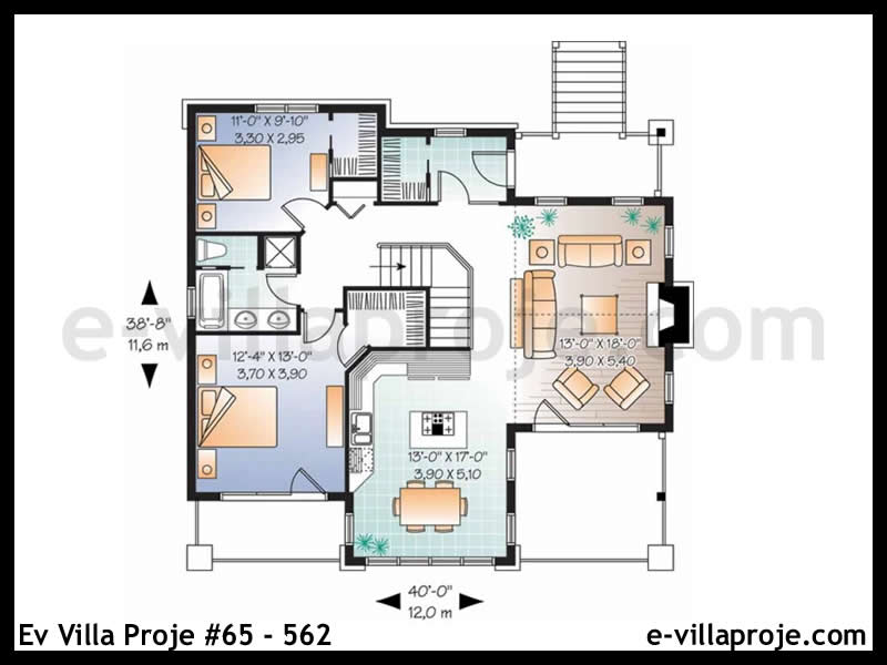 Ev Villa Proje #65 - 562 Çelik Ev Projesi - Görsel 3