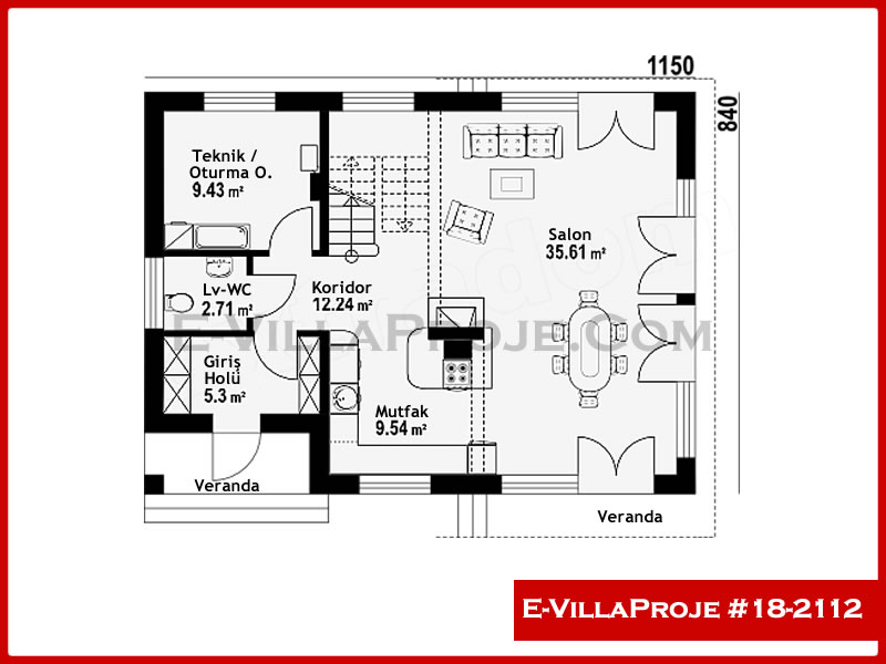 Ev Villa Proje #18 - 2112 Çelik Ev Projesi - Görsel 2