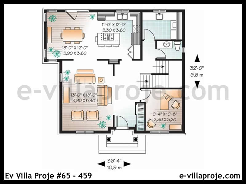 Ev Villa Proje #65 - 459 Çelik Ev Projesi - Görsel 2