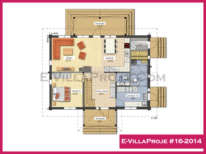Ev Villa Proje #16 - 2014 Çelik Ev Projesi - Görsel 2