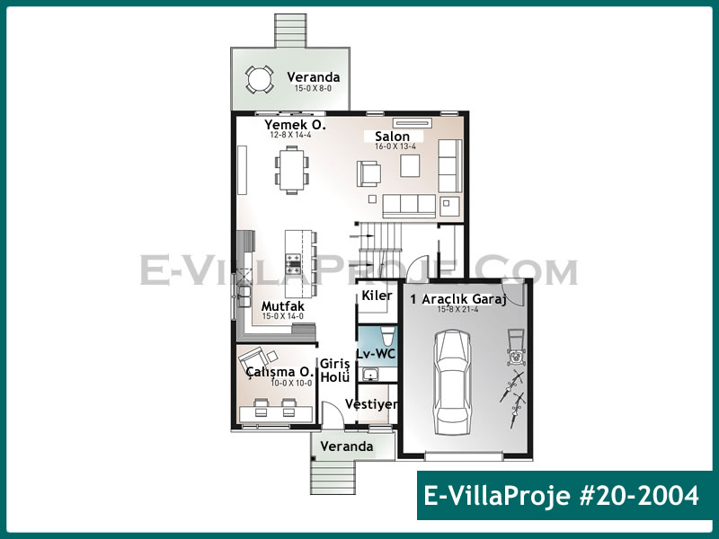 Ev Villa Proje #20 - 2004 Çelik Ev Projesi - Görsel 2