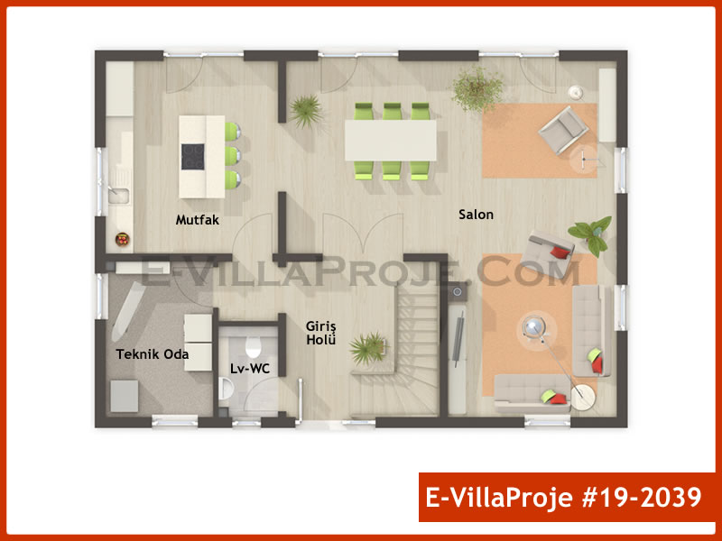 Ev Villa Proje #19 - 2039 Çelik Ev Projesi - Görsel 2
