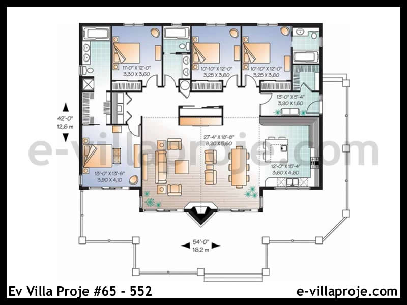 Ev Villa Proje #65 - 552 Çelik Ev Projesi - Görsel 2