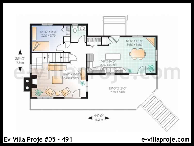 Ev Villa Proje #05 - 491 Çelik Ev Projesi - Görsel 2