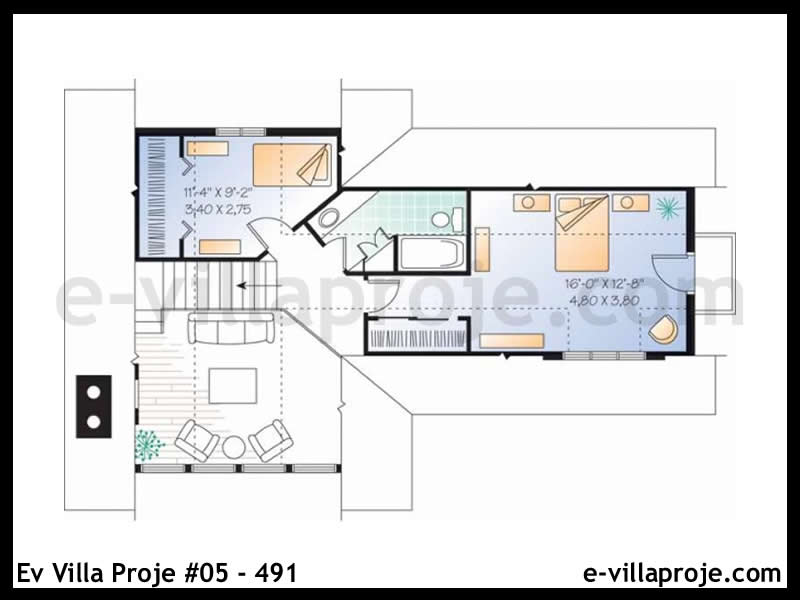 Ev Villa Proje #05 - 491 Çelik Ev Projesi - Görsel 3