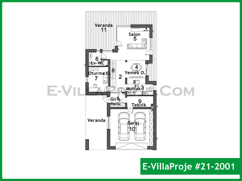 Ev Villa Proje #21 - 2001 Çelik Ev Projesi - Görsel 2