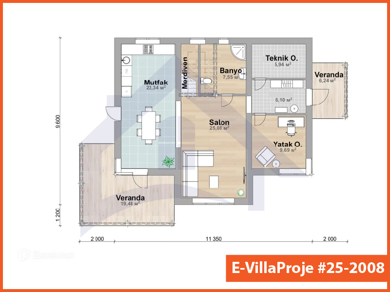 Ev Villa Proje #25 - 2008 Çelik Ev Projesi - Görsel 2