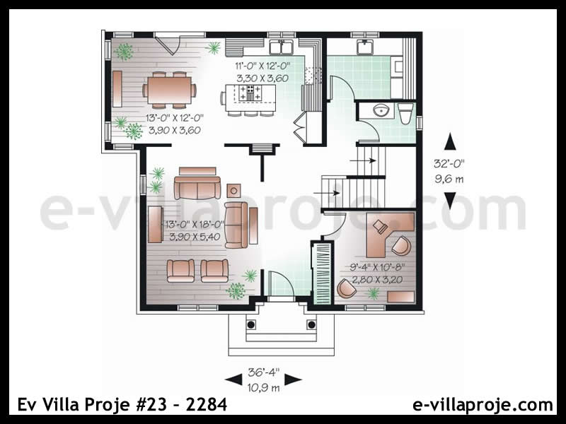 Ev Villa Proje #23 - 2284 Çelik Ev Projesi - Görsel 2
