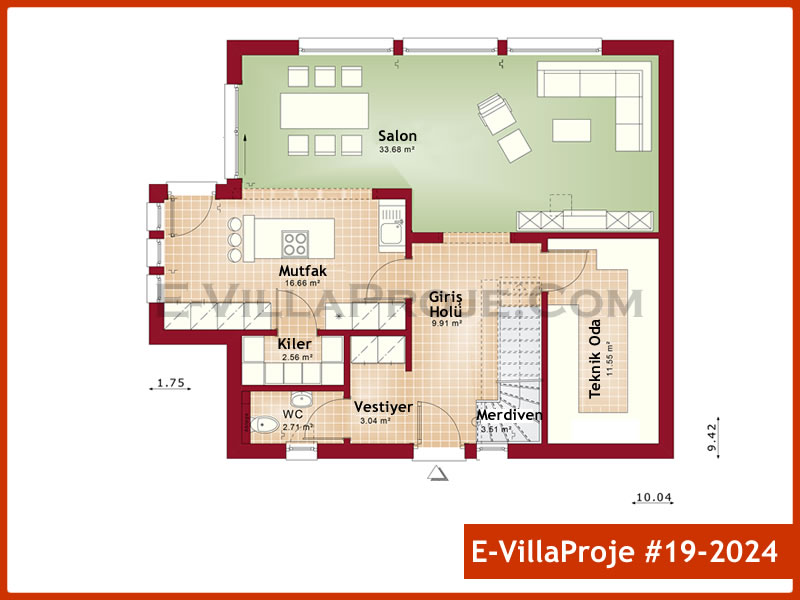 Ev Villa Proje #19 - 2024 Çelik Ev Projesi - Görsel 2