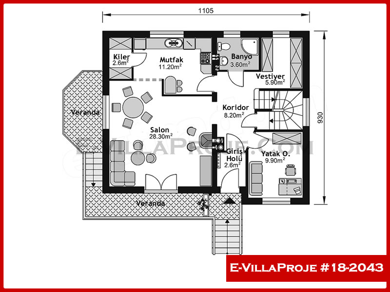 Ev Villa Proje #18 - 2043 Çelik Ev Projesi - Görsel 2