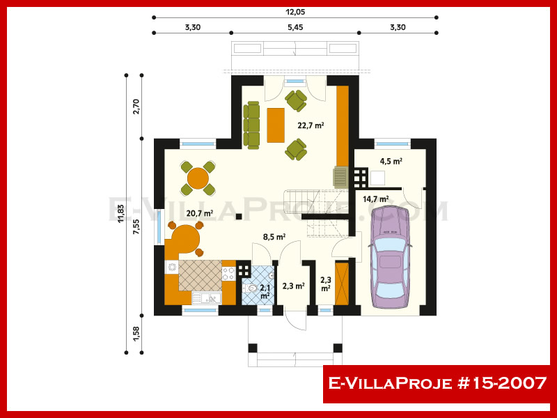 Ev Villa Proje #15 - 2007 Çelik Ev Projesi - Görsel 2