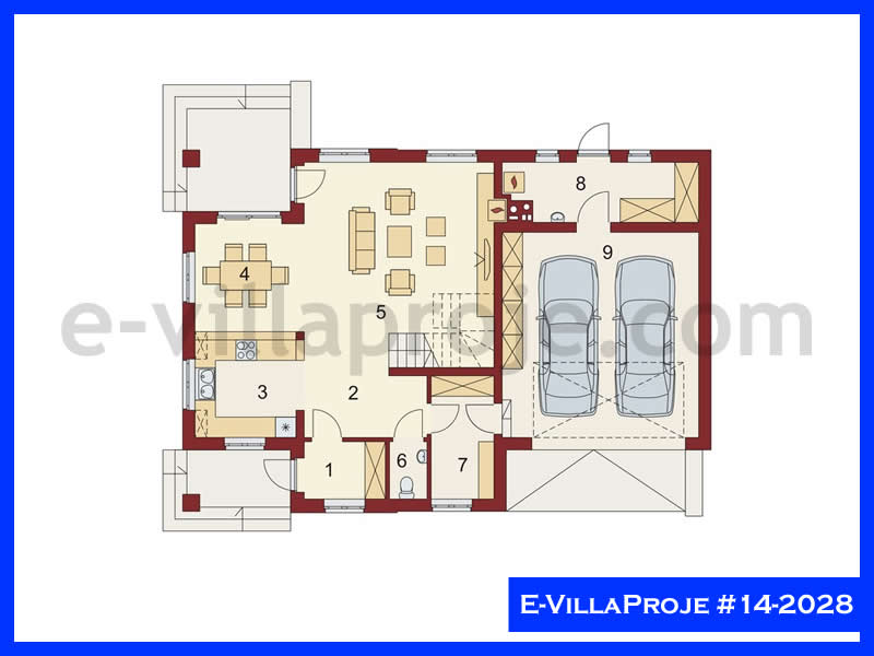 Ev Villa Proje #14 - 2028 Çelik Ev Projesi - Görsel 2