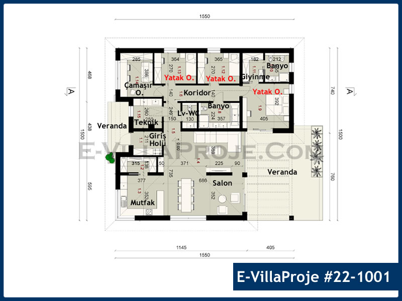 Ev Villa Proje #22 - 1001 Çelik Ev Projesi - Görsel 2