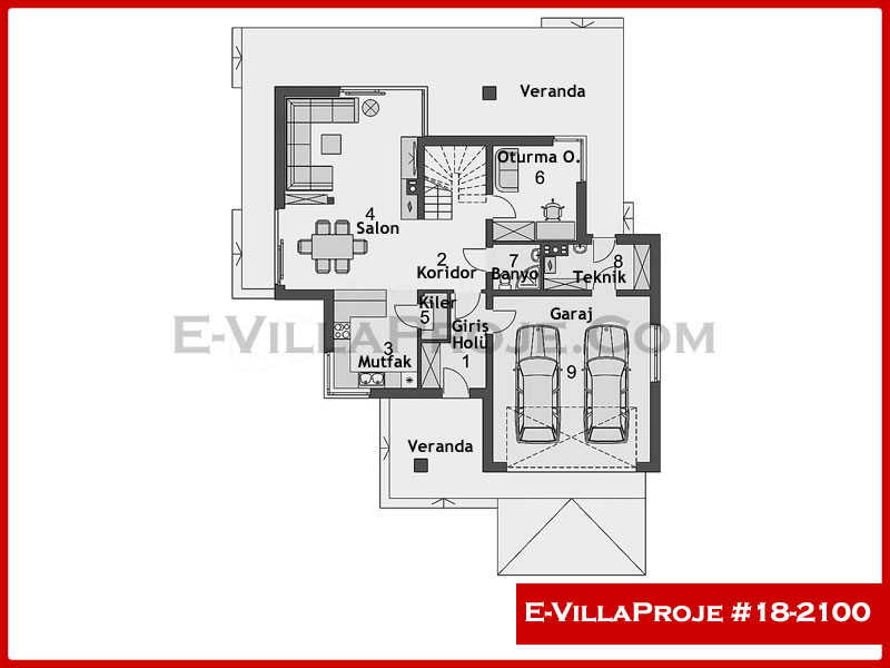 Ev Villa Proje #18 - 2100 Çelik Ev Projesi - Görsel 2
