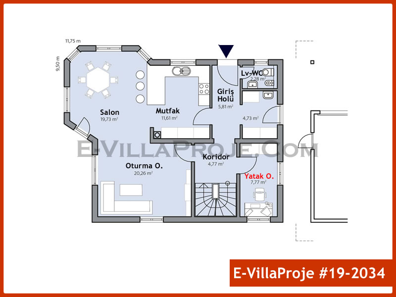 Ev Villa Proje #19 - 2034 Çelik Ev Projesi - Görsel 2