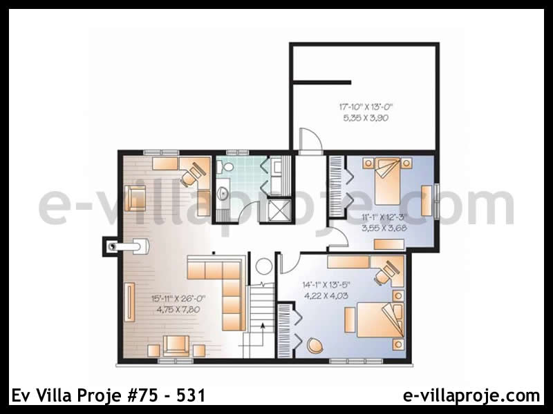 Ev Villa Proje #75 - 531 Çelik Ev Projesi - Görsel 2