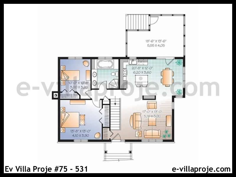 Ev Villa Proje #75 - 531 Çelik Ev Projesi - Görsel 3