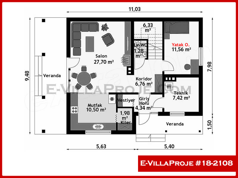 Ev Villa Proje #18 - 2108 Çelik Ev Projesi - Görsel 2