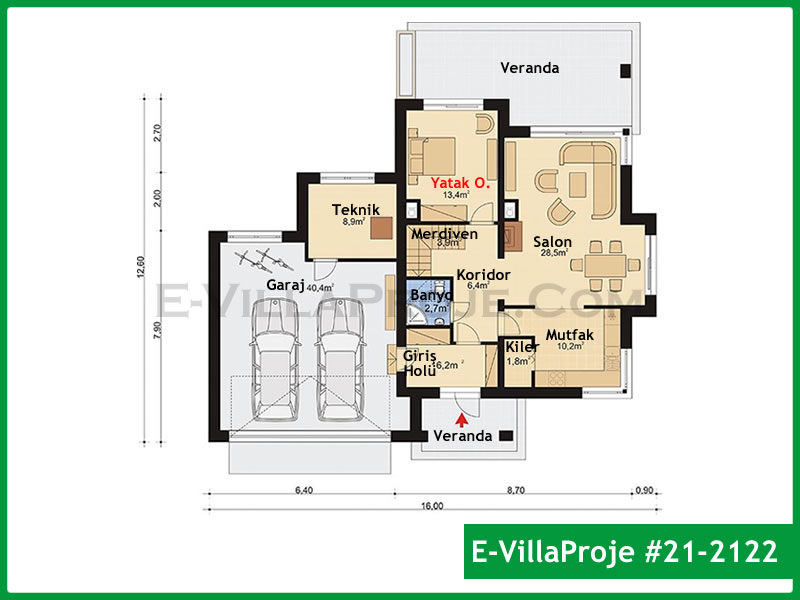 Ev Villa Proje #21 - 2122 Çelik Ev Projesi - Görsel 2