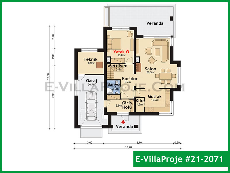 Ev Villa Proje #21 - 2071 Çelik Ev Projesi - Görsel 2