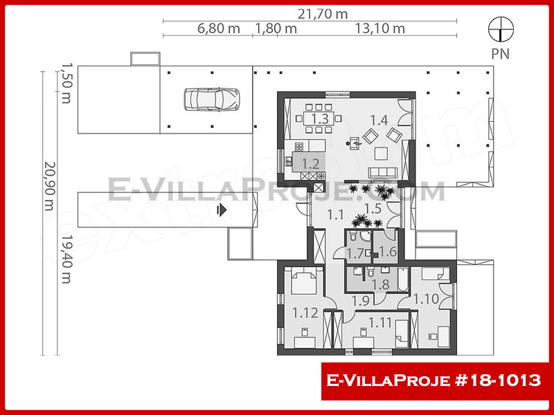 Ev Villa Proje #18 - 1013 Çelik Ev Projesi - Görsel 2